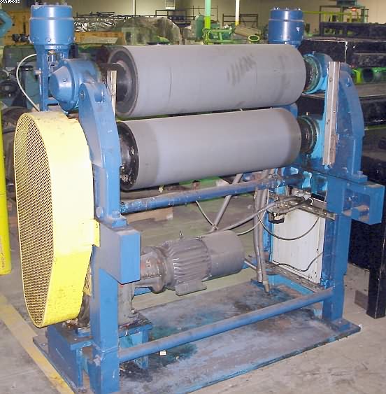 MORRISON 36" Padder, ~12" dia rubber / rubber rolls,